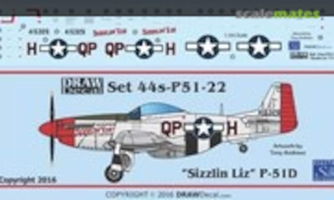 1:144 P-51D “Sizzlin’ Liz” (Draw Decal 44-P51-22) 44-P51-22