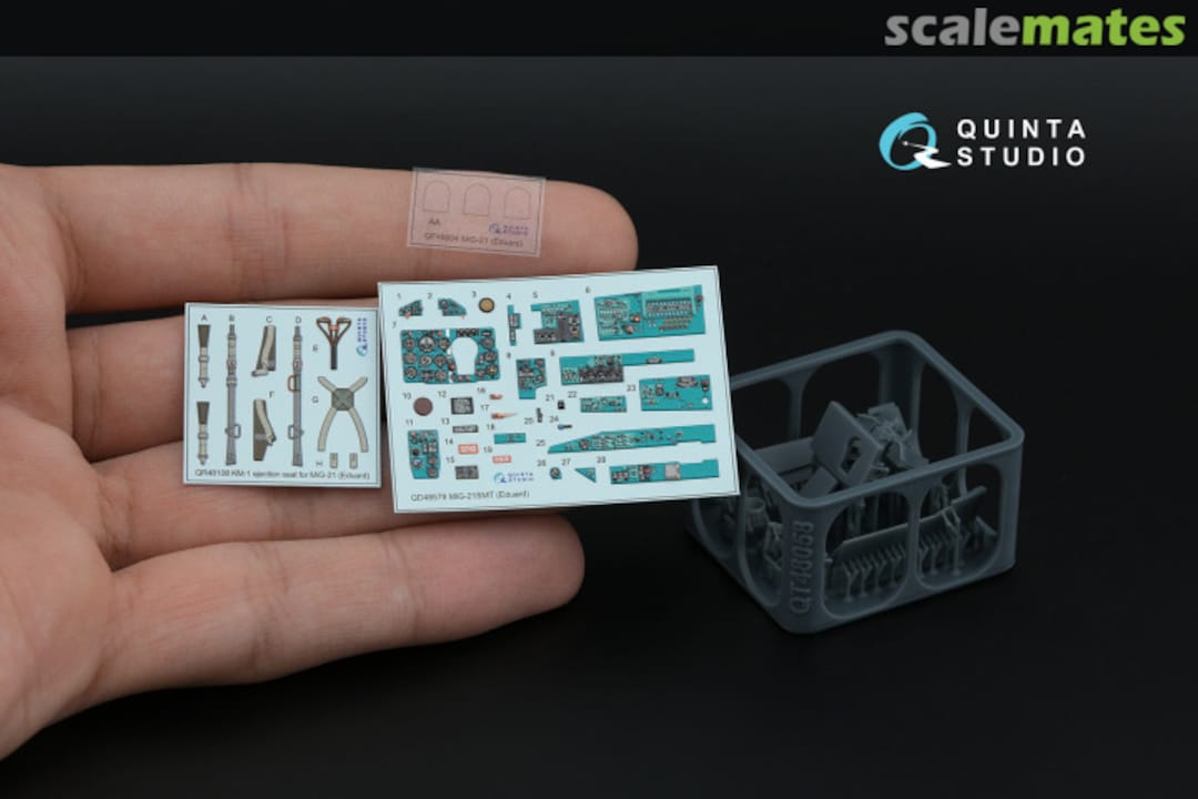 Contents MiG-21SMT Fishbed-K interior 3D decals (with 3D-printed resin parts) QD+48579 Quinta Studio