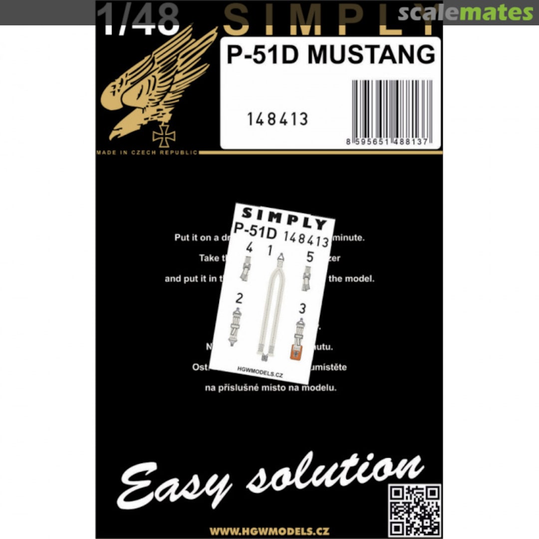 Boxart P-51D Mustang - Seatbelts 148413 HGW Models Boxart P-51D Mustang - Seatbelts 148413 HGW Models
