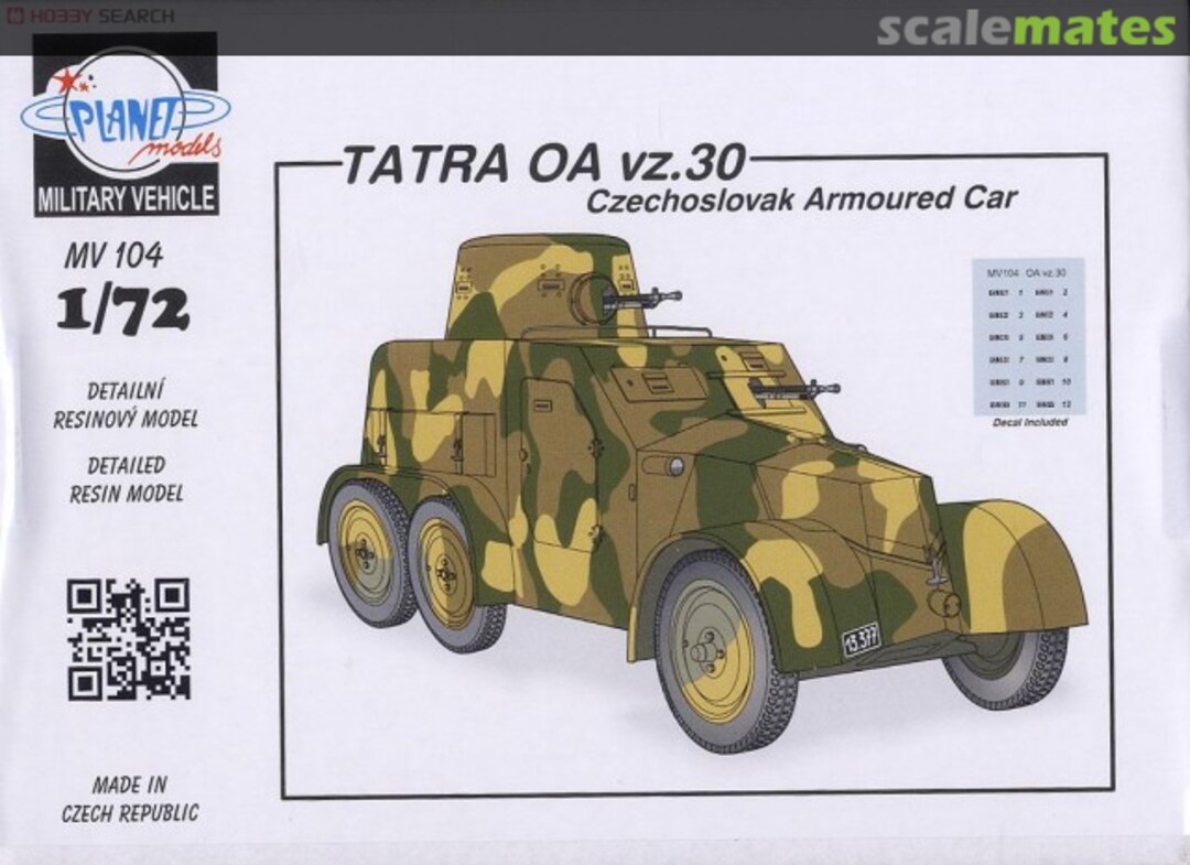 Boxart Tatra OA vz.30 MV104 Planet Models Boxart Tatra OA vz.30 MV104 Planet Models