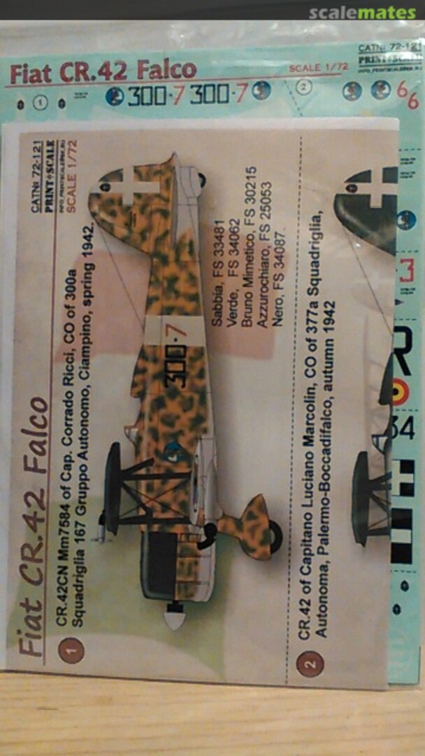 Boxart Fiat CR.42 Falco 72-121 Print Scale Boxart Fiat CR.42 Falco 72-121 Print Scale