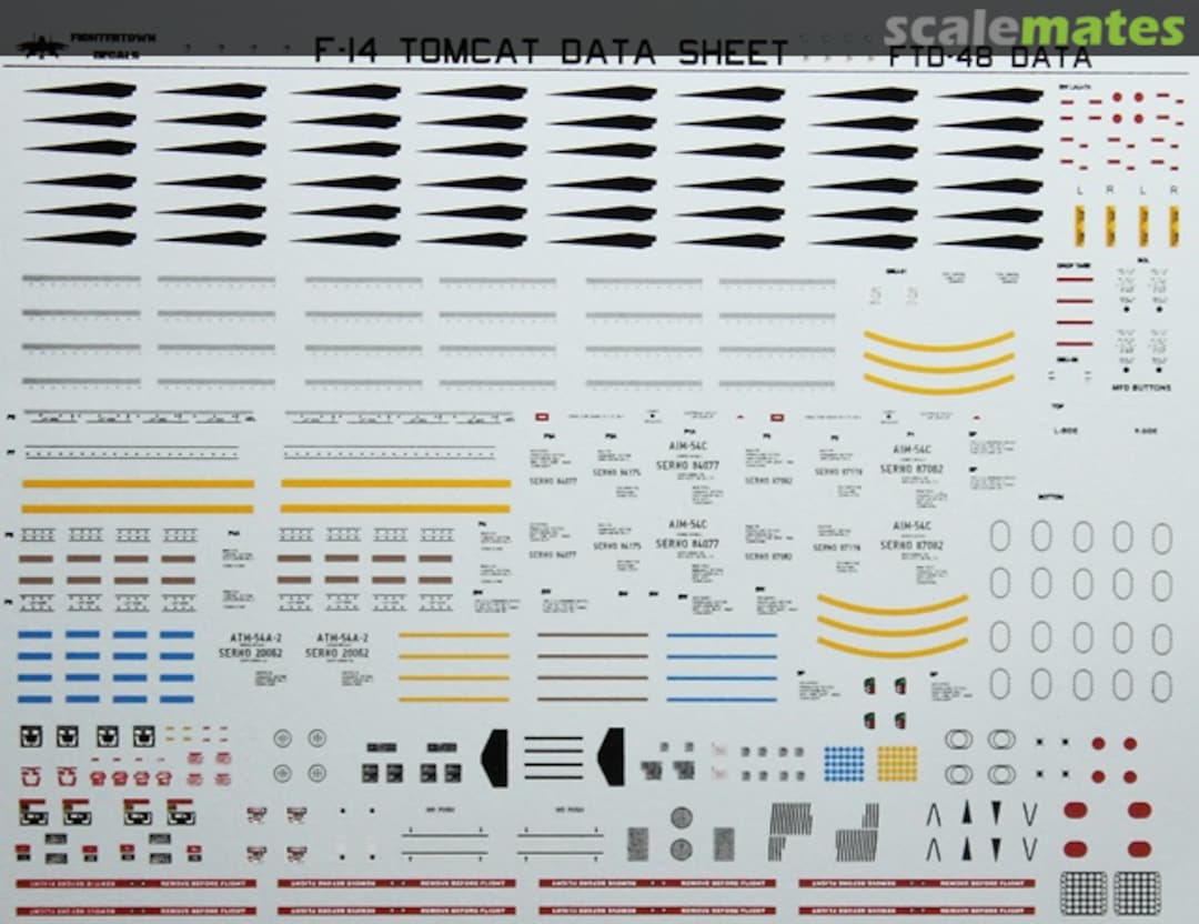 Boxart F-14A F-1B F-14D Tomcat Data Detail 48DATA Fightertown Decals Boxart F-14A F-1B F-14D Tomcat Data Detail 48DATA Fightertown Decals