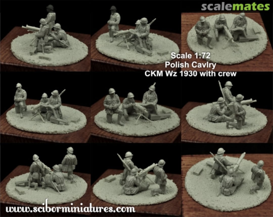 Boxart Polish CKM Wz 1930 with Crew set#2 (3) 72HM0016 Scibor Monsterous Miniatures