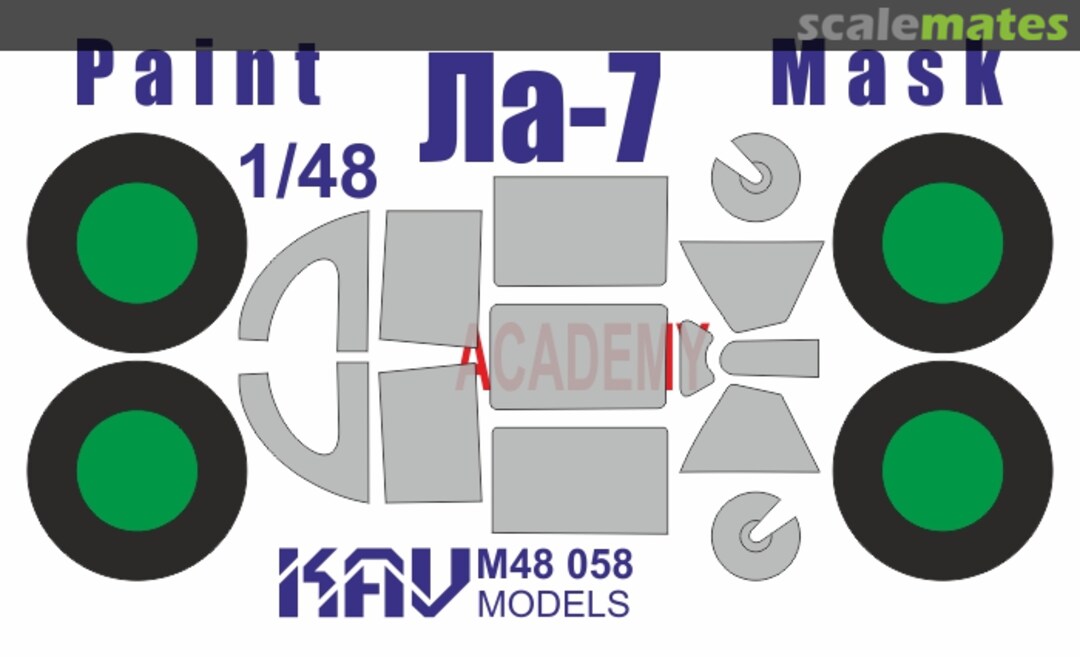 Boxart La-7 paint mask (Academy) KAV M48 058 KAV models Boxart La-7 paint mask (Academy) KAV M48 058 KAV models