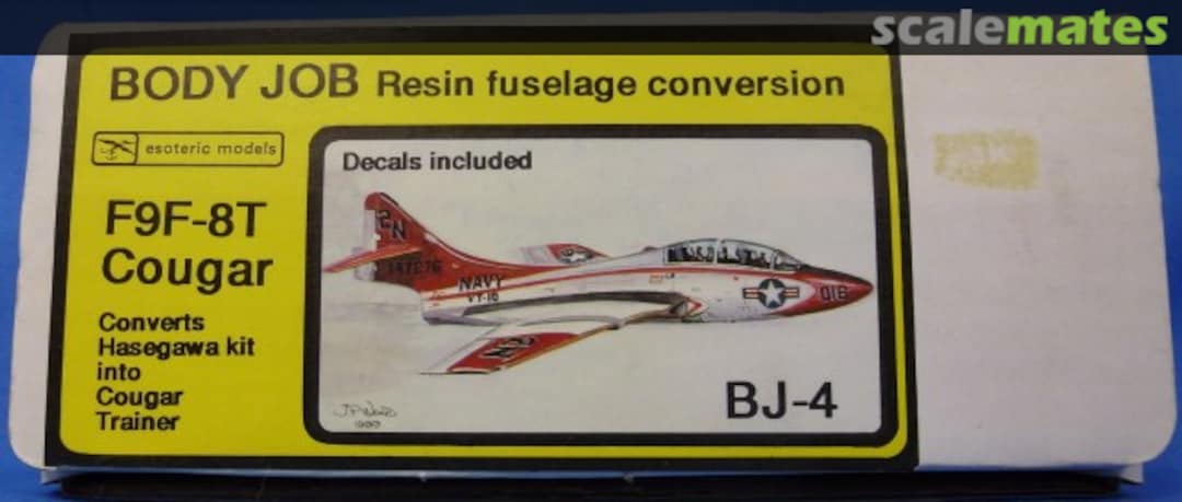 Boxart F9F-8T Cougar Body Job BJ-4 Esoteric Models Boxart F9F-8T Cougar Body Job BJ-4 Esoteric Models