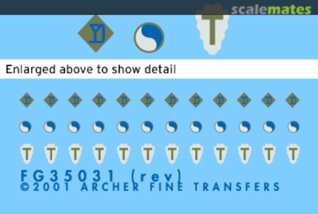 Boxart US Infantry Division Uniform Patches 26th, 29th and 36th Div FG35031(rev) Archer