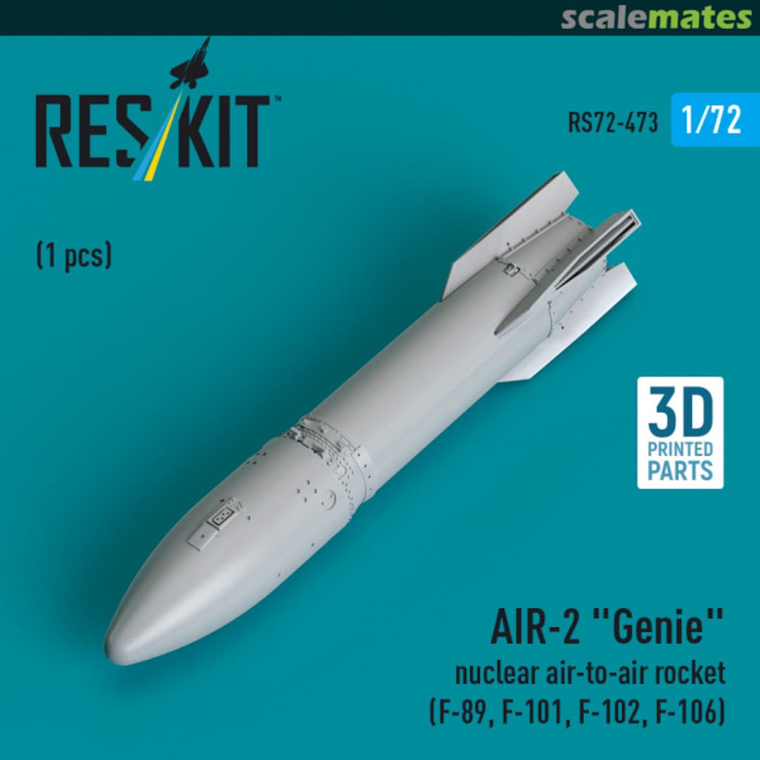 Boxart AIR-2 Genie nuclear air-to-air rocket (1 pcs) RS72-0473 ResKit