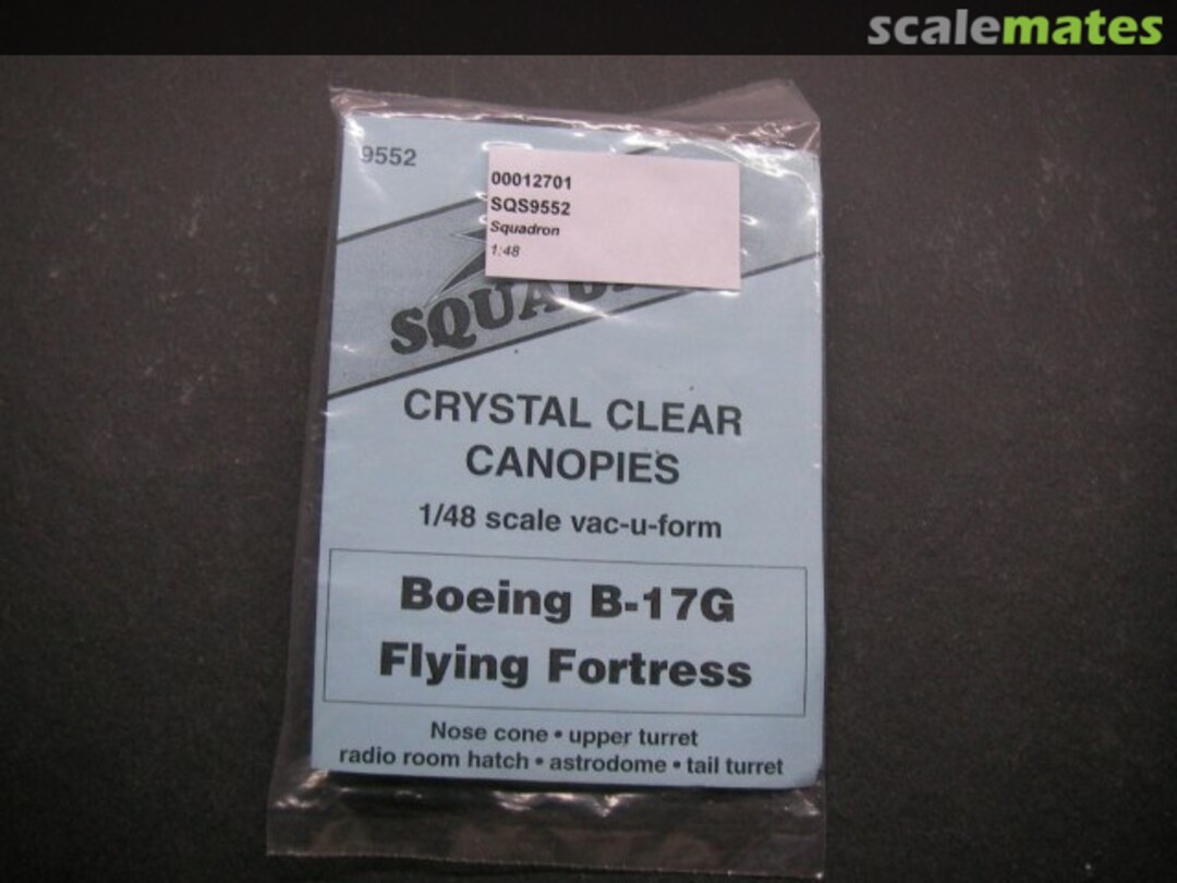 Boxart Boeing B-17G Flying Fortress - Crystal Clear Canopies Pt.II 9552 Squadron Boxart Boeing B-17G Flying Fortress - Crystal Clear Canopies Pt.II 9552 Squadron