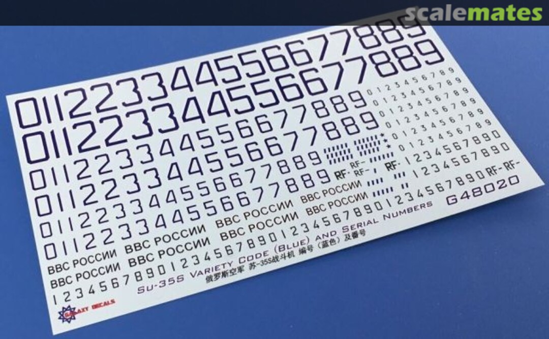 Boxart Su-35S blue codes, serial numbers and masks. G48020 Galaxy Model Boxart Su-35S blue codes, serial numbers and masks. G48020 Galaxy Model