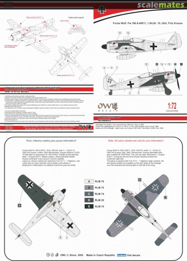 Boxart Fw 190 A-6/R11 OWLDA72002 OWL Boxart Fw 190 A-6/R11 OWLDA72002 OWL