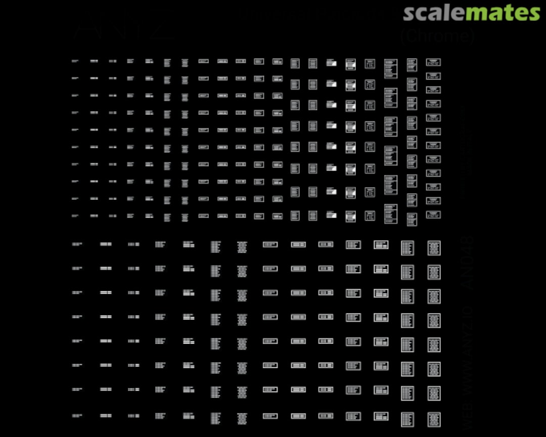 Boxart Universal Placards & Symbols (Chrome) Scale Independent AN048 ANYZ Boxart Universal Placards & Symbols (Chrome) Scale Independent AN048 ANYZ