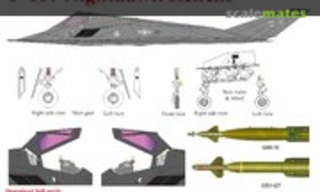 1:32 F-117A Nighthawk stencils (UpRise Decal UR32190) UR32190