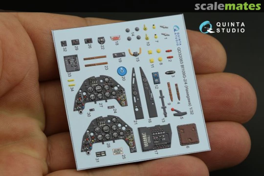 Contents Bf109G-2/G-4 interior 3D decals QD32083 Quinta Studio Contents Bf109G-2/G-4 interior 3D decals QD32083 Quinta Studio