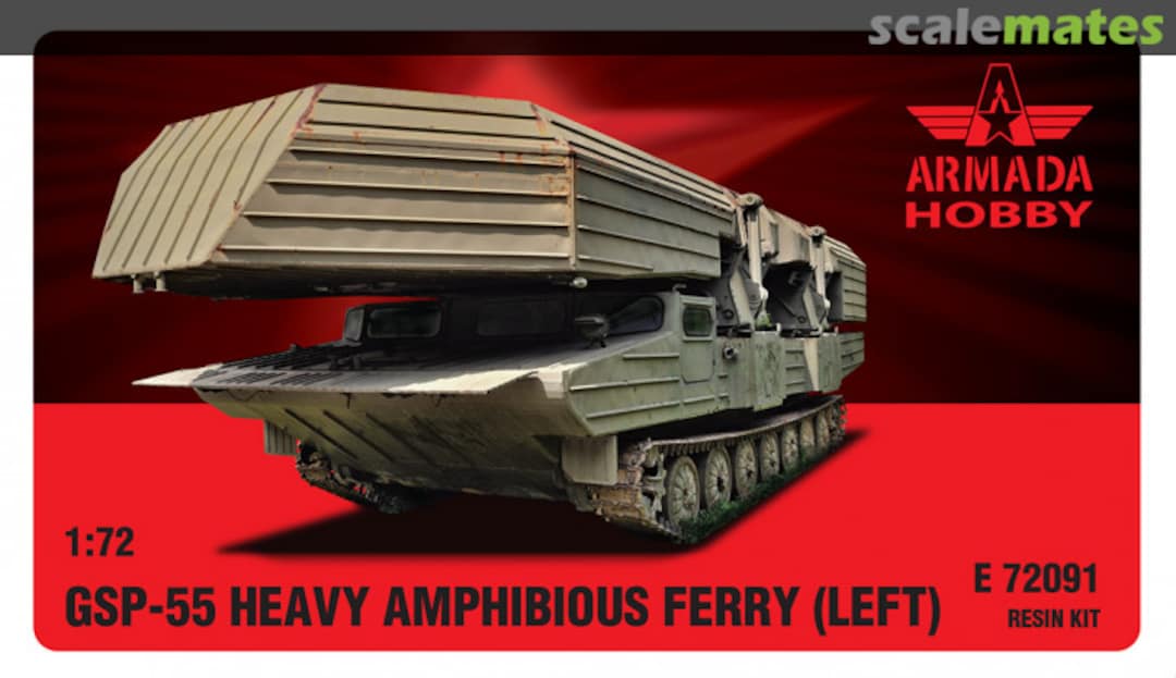 Boxart GSP-55 Heavy Amphibious Ferry (Left) E72091 Armada Hobby Boxart GSP-55 Heavy Amphibious Ferry (Left) E72091 Armada Hobby