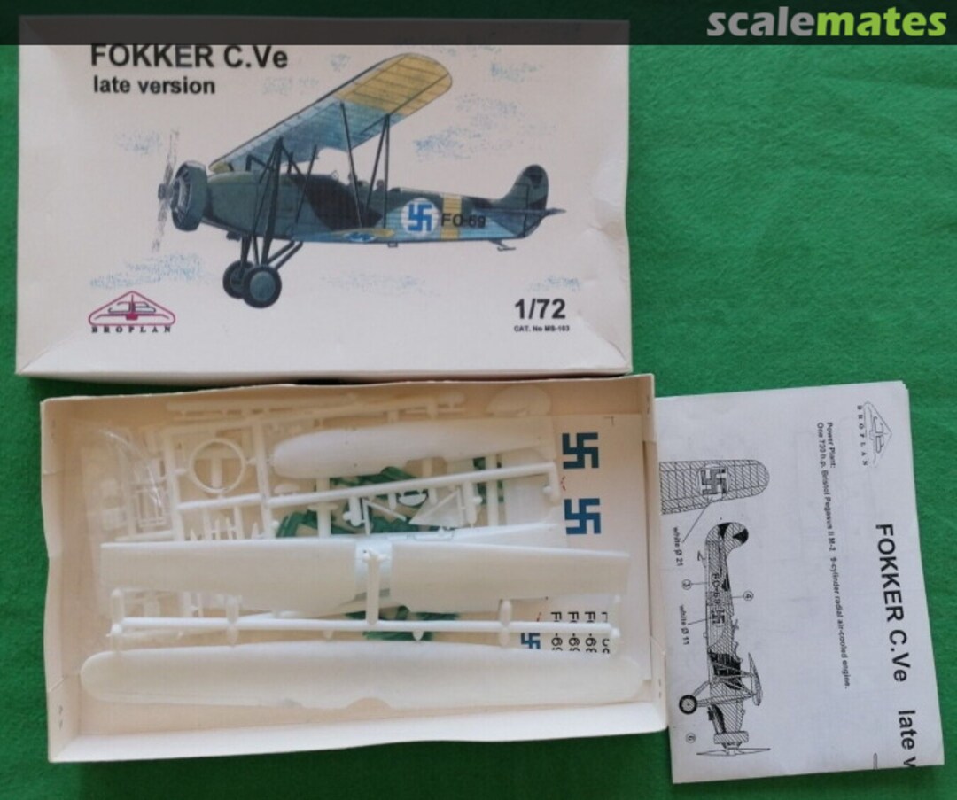 Contents Fokker C.VE MS-103 Broplan Contents Fokker C.VE MS-103 Broplan