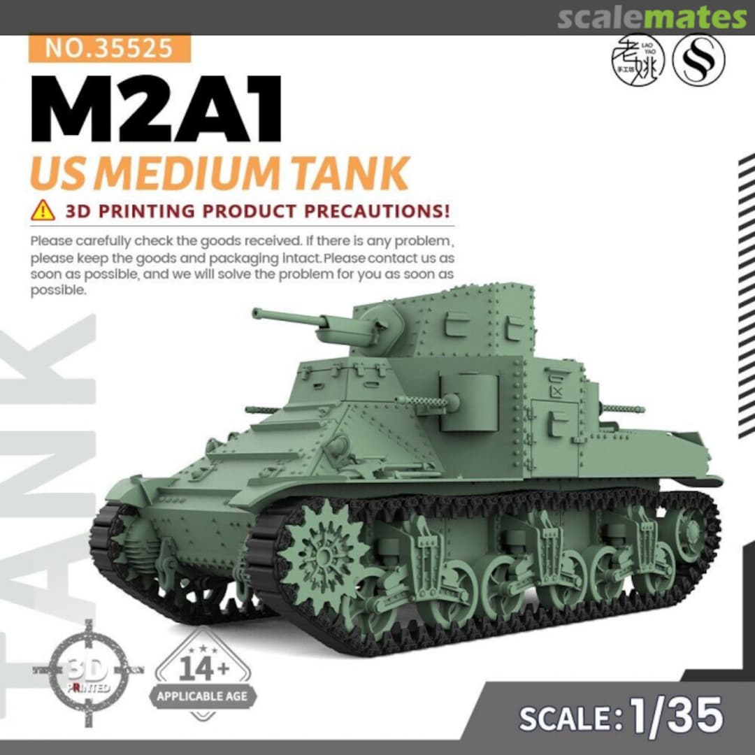 Boxart M2A1 US Medium Tank 35525 SSMODEL Boxart M2A1 US Medium Tank 35525 SSMODEL