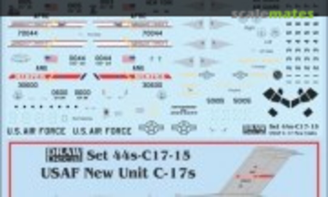 1:144 USAF Memphis, Stewart and Wright-Patt C-17s (Draw Decal 44-C17-15) 44-C17-15