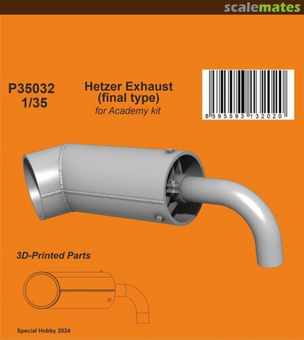 Boxart Hetzer Exhaust (final type) P35032 Special Hobby