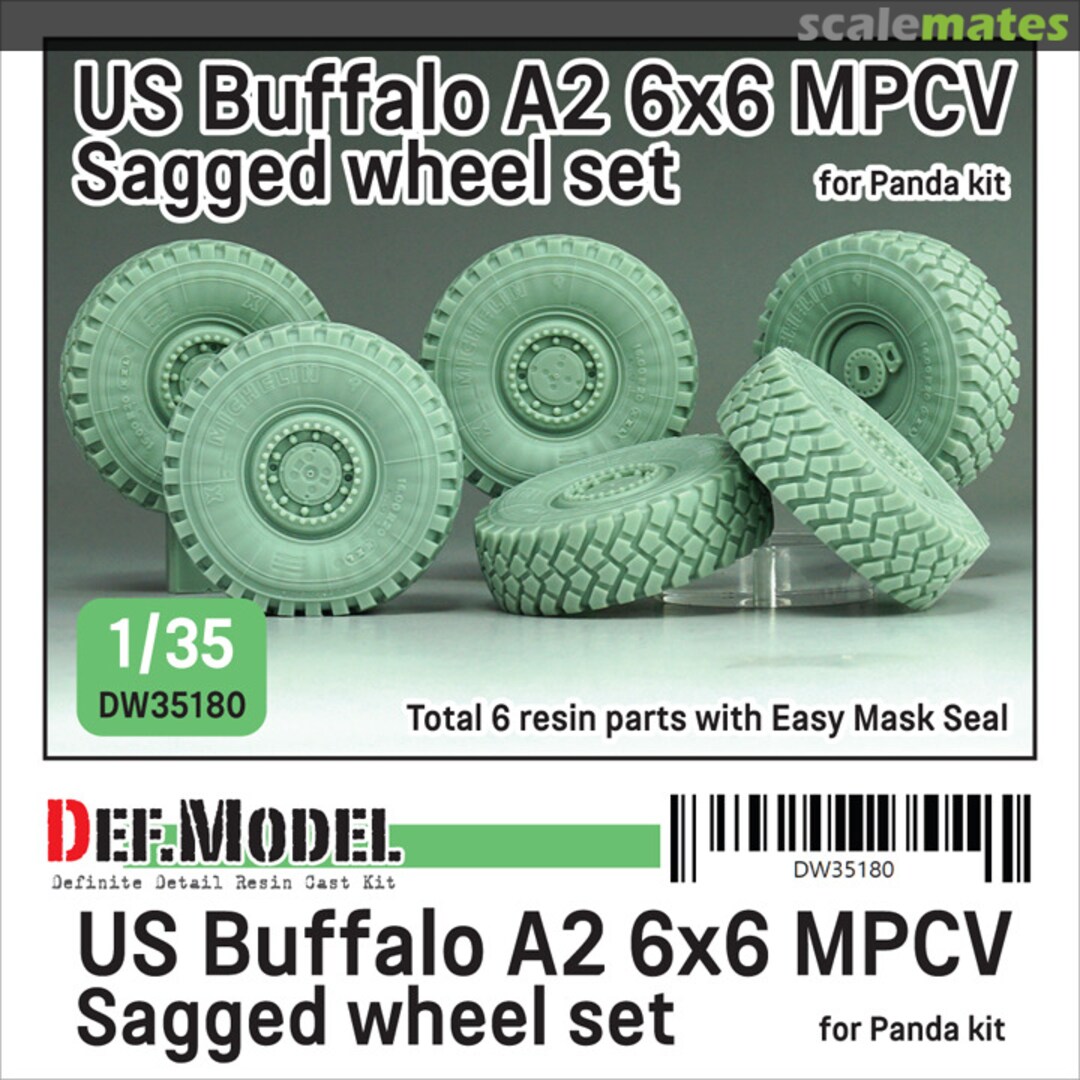 Boxart Buffalo A2 6x6 MPCV Sagged wheel set DW35180 Def.Model Boxart Buffalo A2 6x6 MPCV Sagged wheel set DW35180 Def.Model