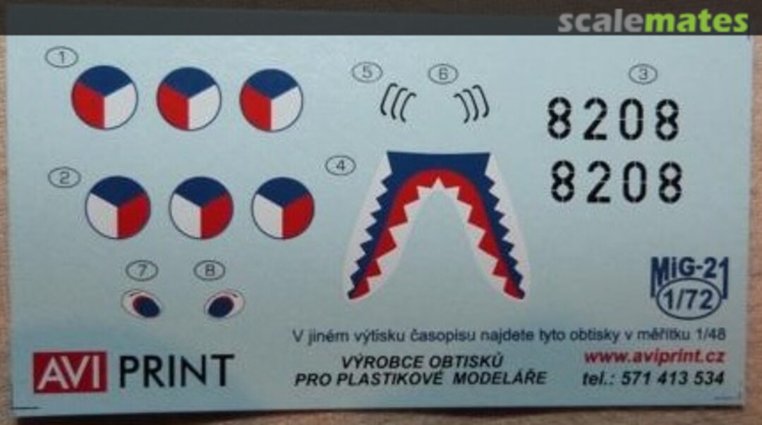 Boxart MiG-21MF Družba 1986 Novinky 19-72 AVI Print Boxart MiG-21MF Družba 1986 Novinky 19-72 AVI Print