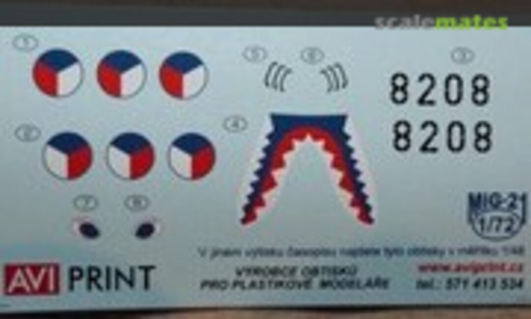 1:72 MiG-21MF Družba 1986 (AVI Print Novinky 19-72) Novinky 19-72