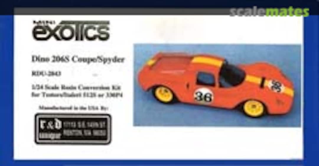 Boxart Dino 206S Coupe/Spyder RDU-2843 Mini Exotics Boxart Dino 206S Coupe/Spyder RDU-2843 Mini Exotics