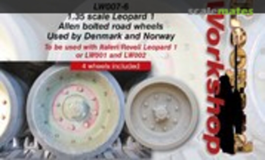 1:35 Leopard 1 Allen bolted road wheels (Leopard Workshop LW007-6)