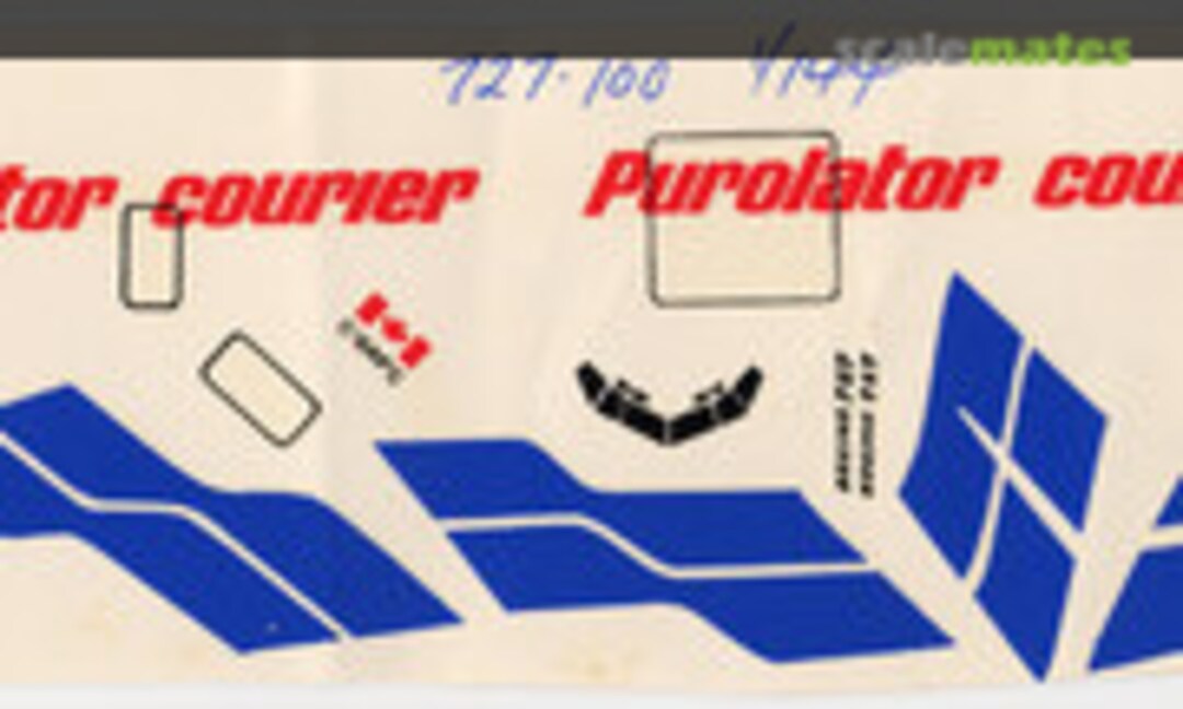 1:144 Purolator Courier 727-100 (Atlantic Models dpur7214) dpur7214