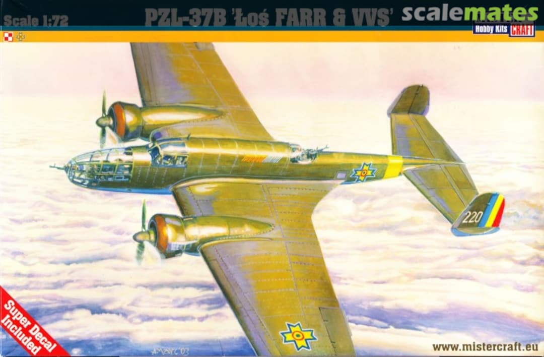 Boxart PZL-37B 'Łoś FARR & VVS' D-09 MisterCraft Boxart PZL-37B 'Łoś FARR & VVS' D-09 MisterCraft