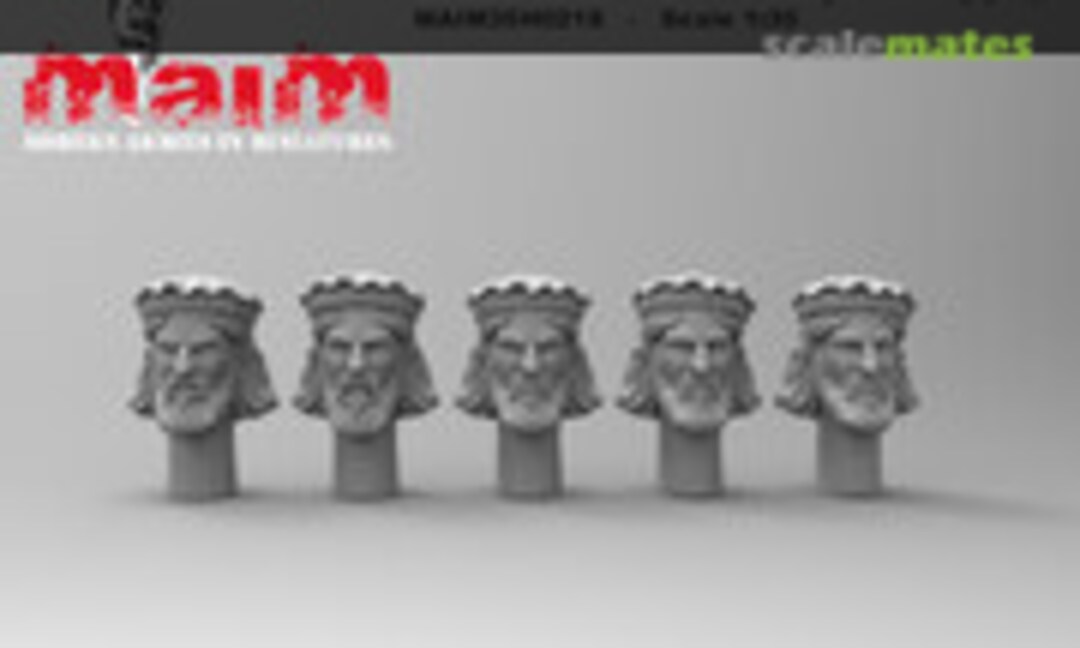 1:35 Taliban Head Set #4 - Bearded with 5 Diff. Face Impressions (MAiM MAIM35H0218) MAIM35H0218