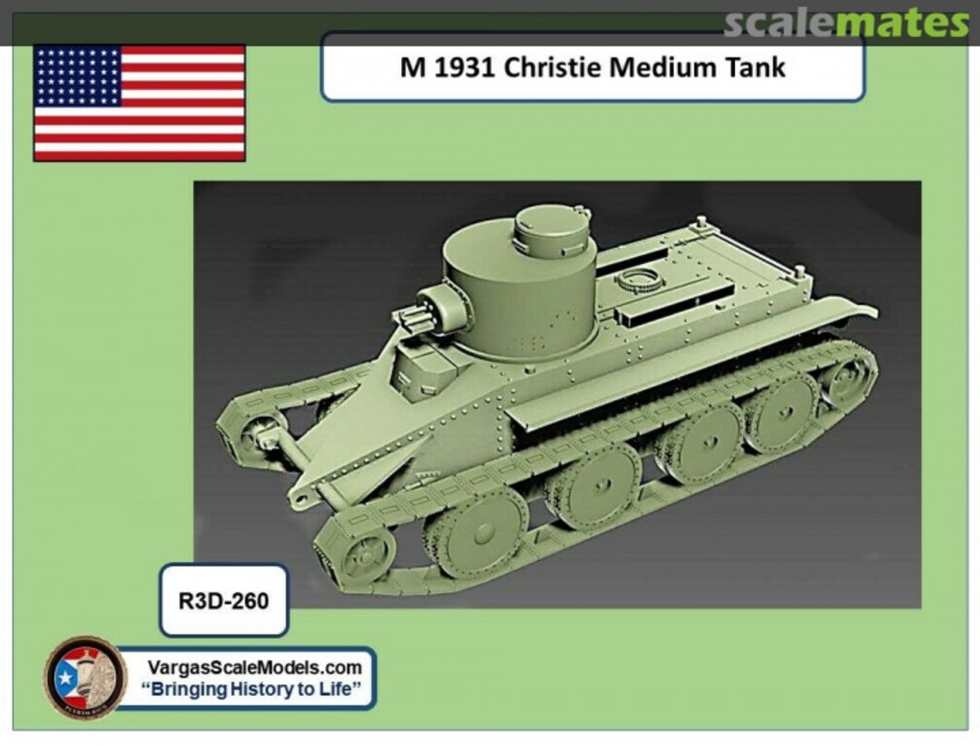 Boxart M 1931 Christie Medium Tank R3D-35-022 Vargas Scale Models Boxart M 1931 Christie Medium Tank R3D-35-022 Vargas Scale Models