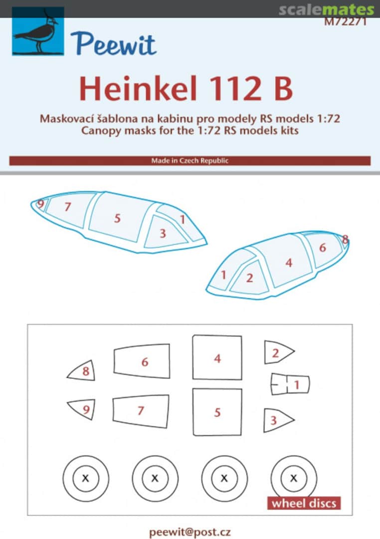Boxart Heinkel He 112 B M72271 Peewit Boxart Heinkel He 112 B M72271 Peewit