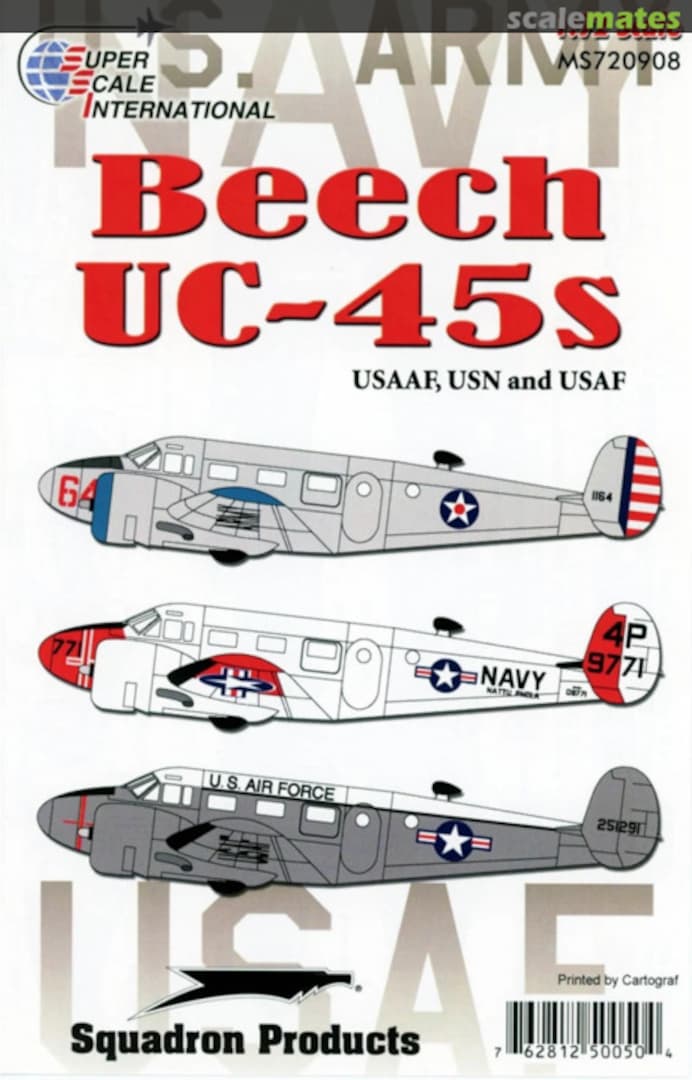 Boxart Beech UC-45s USAAF, USN and USAF MS720908 SuperScale International Boxart Beech UC-45s USAAF, USN and USAF MS720908 SuperScale International
