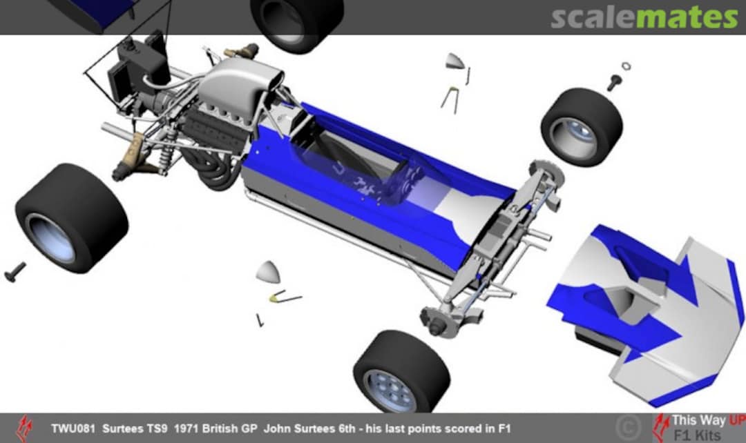 Boxart Surtees-Ford TS9 "Rob Walker" TWU 081 This Way Up