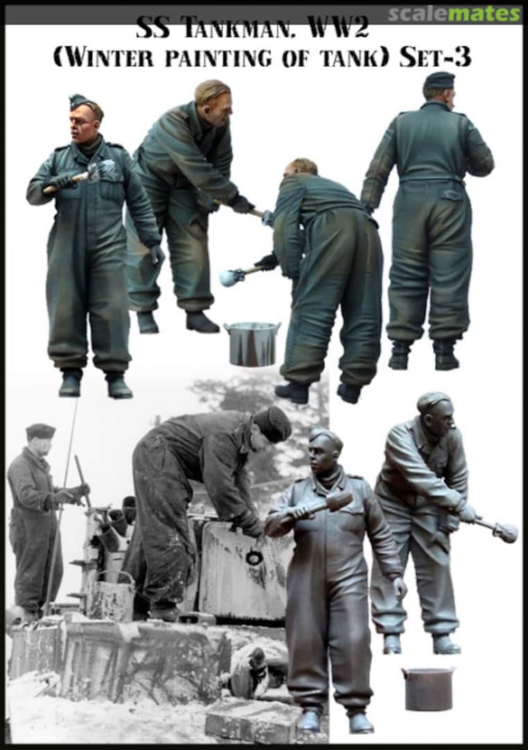 Boxart WWII SS Tankman Set (painting a tank in winter) Vol.3 x2 figures EM-35092 Evolution Miniatures Boxart WWII SS Tankman Set (painting a tank in winter) Vol.3 x2 figures EM-35092 Evolution Miniatures
