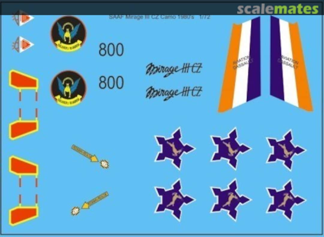 Boxart SAAF Mirage III CZ MAV-480147 MAV Decals Boxart SAAF Mirage III CZ MAV-480147 MAV Decals
