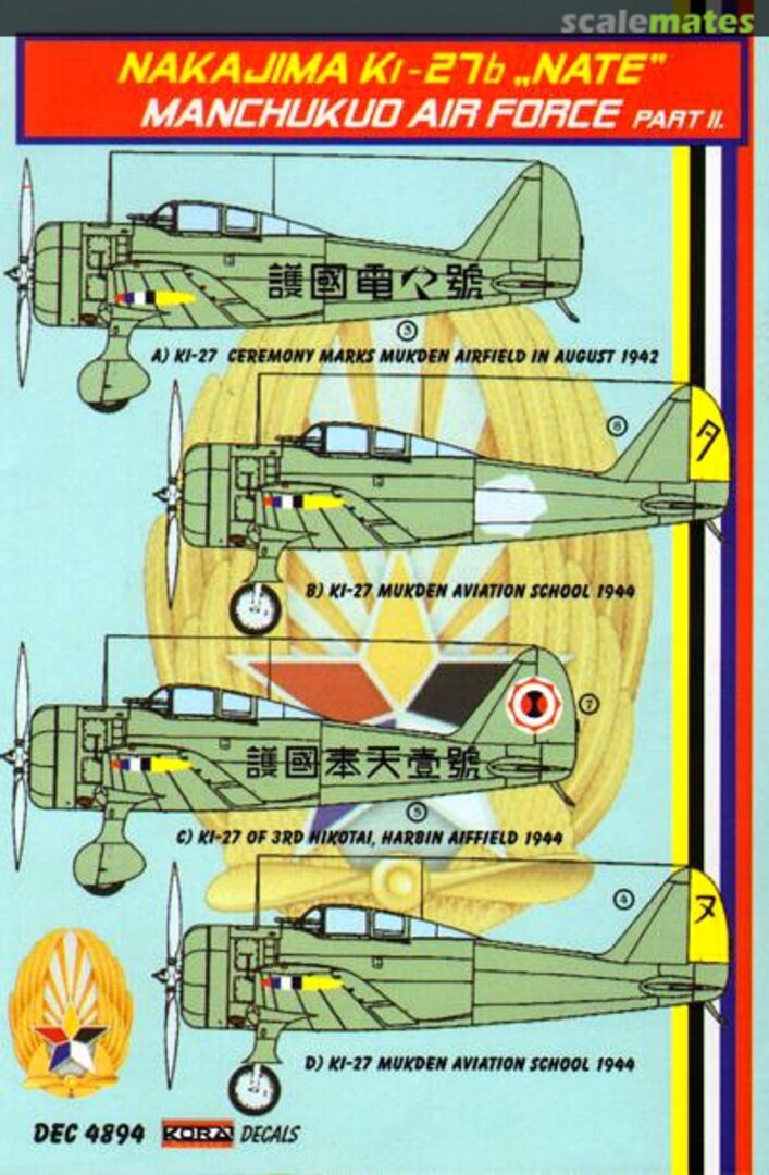 Boxart Nakajima Ki-27B "Nate" DEC4894 Kora Models Boxart Nakajima Ki-27B "Nate" DEC4894 Kora Models