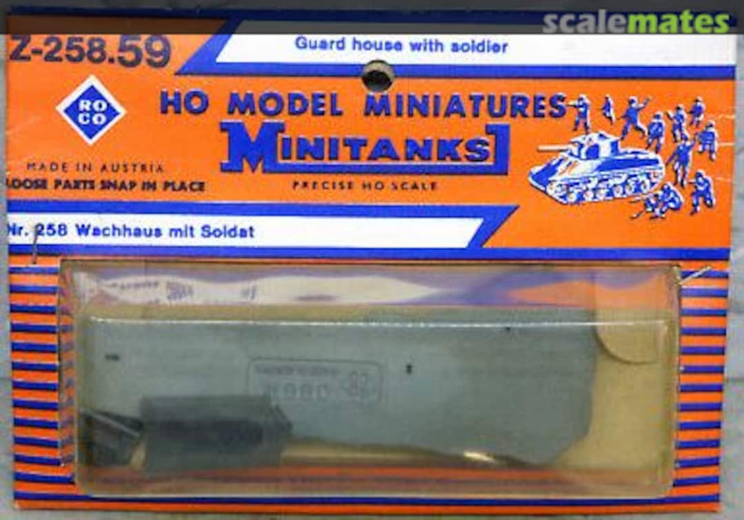 Boxart Guard House with Soldier Z-258.59 Roco Minitanks Boxart Guard House with Soldier Z-258.59 Roco Minitanks