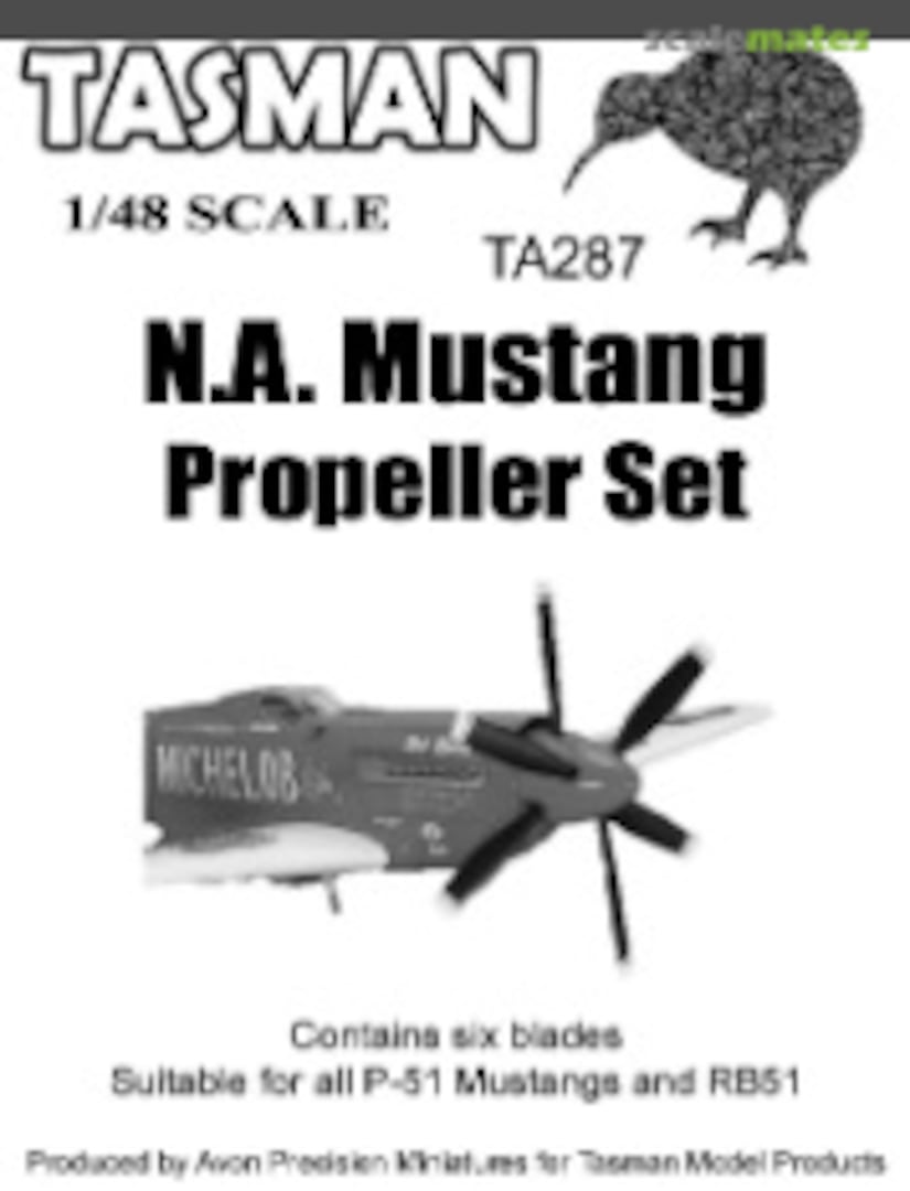 Boxart N.A. Mustang Propeller Set TA287 Tasman Model Products Boxart N.A. Mustang Propeller Set TA287 Tasman Model Products