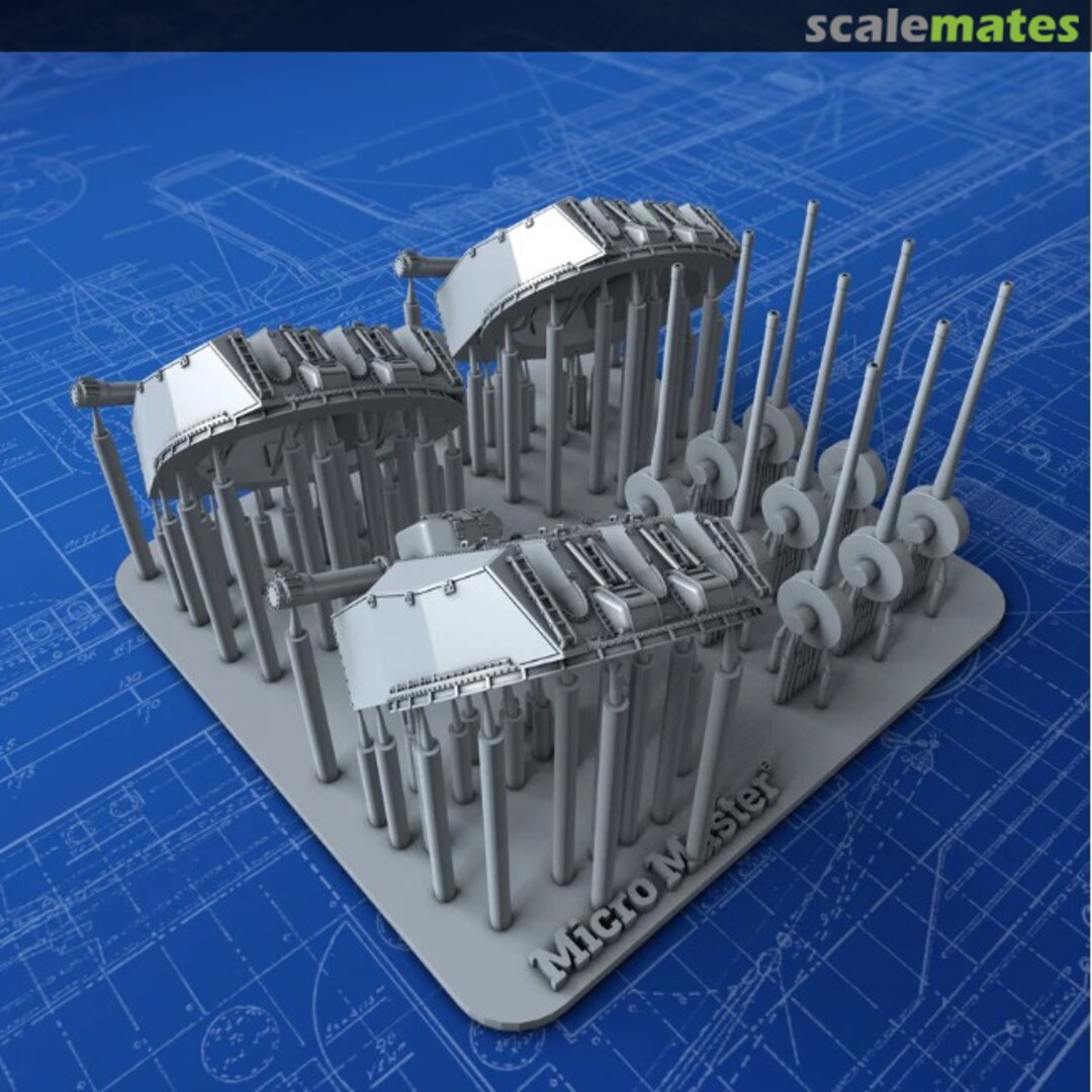 Boxart Triple 152mm/55 (6") Model 1936 MM0633P Micro Master Boxart Triple 152mm/55 (6") Model 1936 MM0633P Micro Master