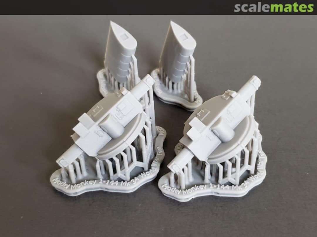 Boxart Mk.34 Main Battery Fire Control Directors and Mk.13 Radar Antennas, early 144-Mk 34 early Model Monkey Boxart Mk.34 Main Battery Fire Control Directors and Mk.13 Radar Antennas, early 144-Mk 34 early Model Monkey