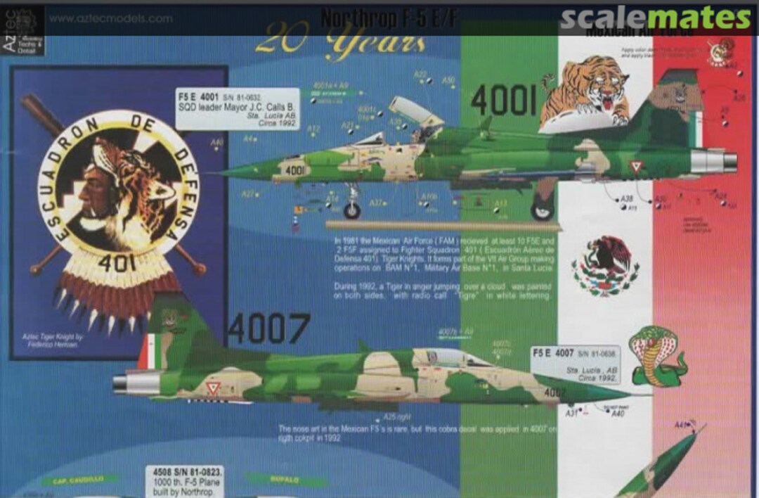 Boxart Northrop F-5E/F D-020 Aztec Models