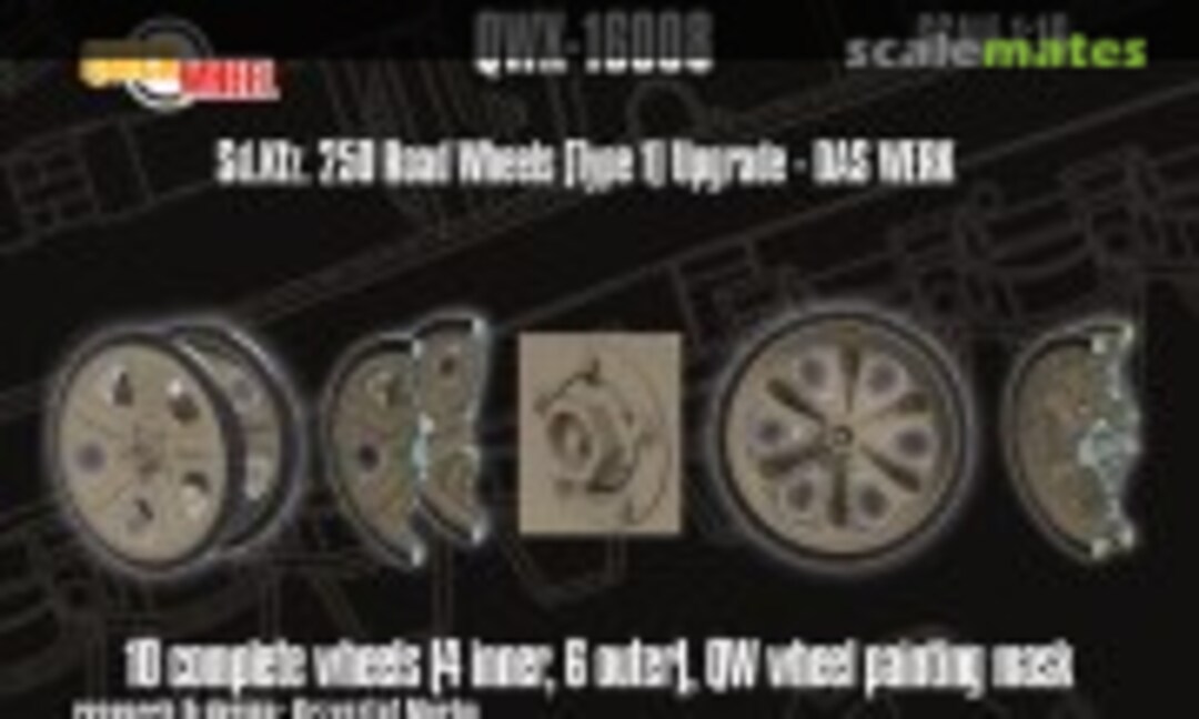 1:16 Sd.Kfz. 250 road wheels (type 1) (Quickwheel QWX-16008) QWX-16008