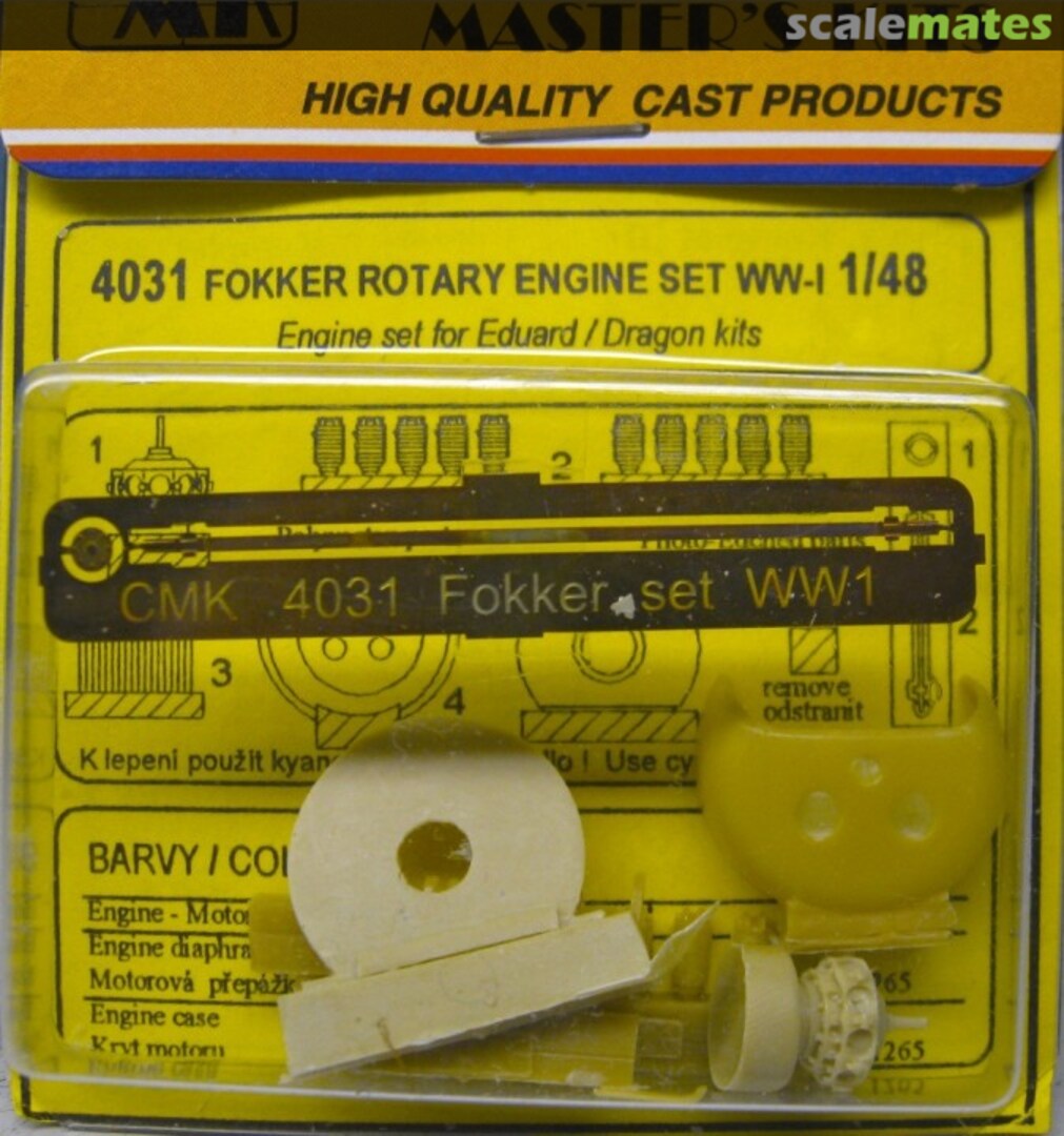 Boxart Fokker Rotary Engine Set WWI 4031 CMK Boxart Fokker Rotary Engine Set WWI 4031 CMK