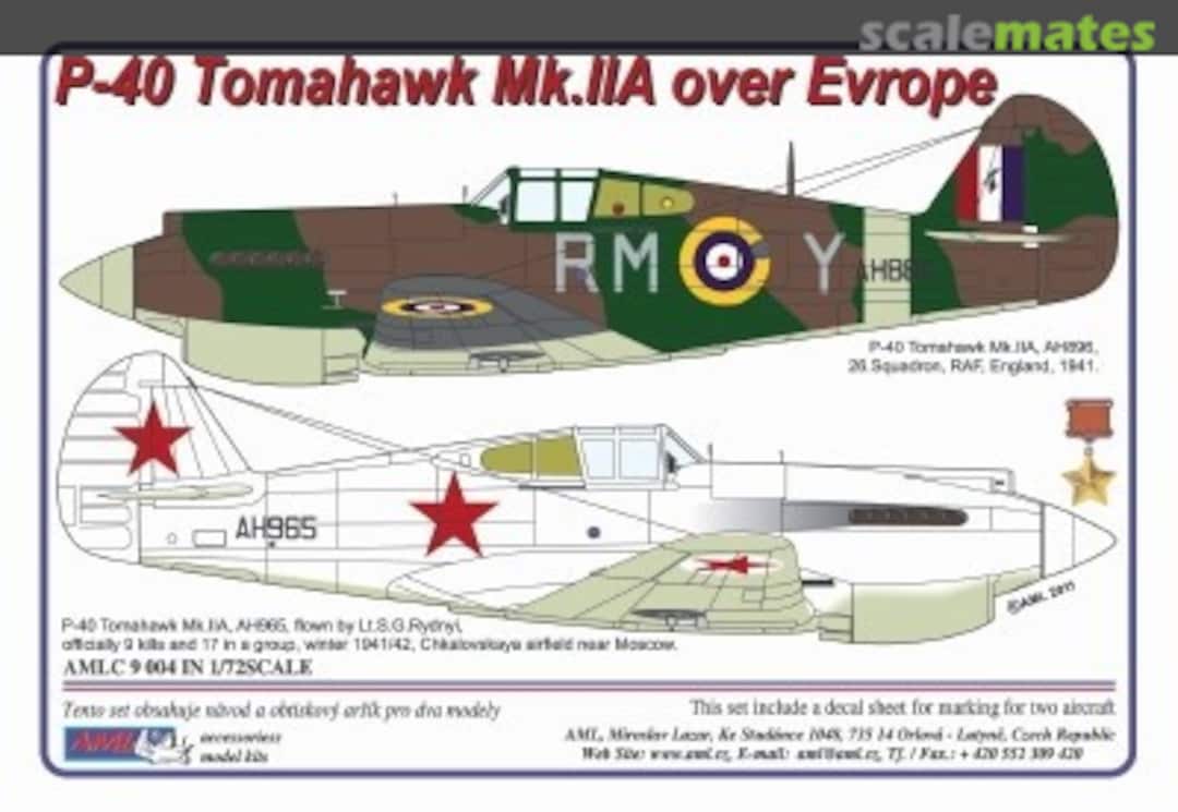 Boxart P-40 Tomahawk Mk.IIA over Europe AMLC9004 AML Boxart P-40 Tomahawk Mk.IIA over Europe AMLC9004 AML