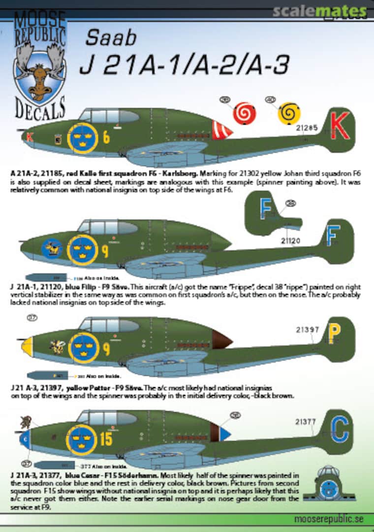 Boxart J 21A-1/A-2/A-3 72008 Moose Republic Decals