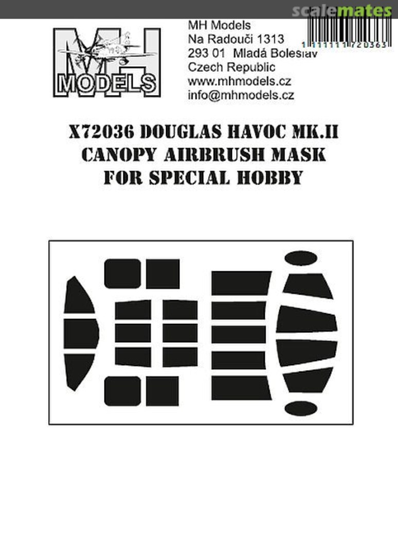 Boxart Douglas Havoc Mk.II Canopy X72036 MH Models Boxart Douglas Havoc Mk.II Canopy X72036 MH Models