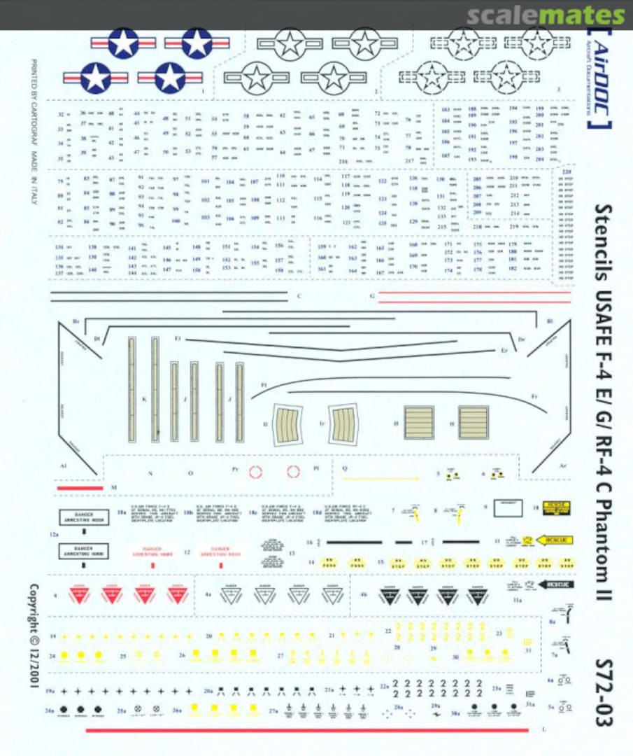 Contents Stencils USAFE F-4 E/G/RF-4C Phantom II S72-03 AirDOC Contents Stencils USAFE F-4 E/G/RF-4C Phantom II S72-03 AirDOC