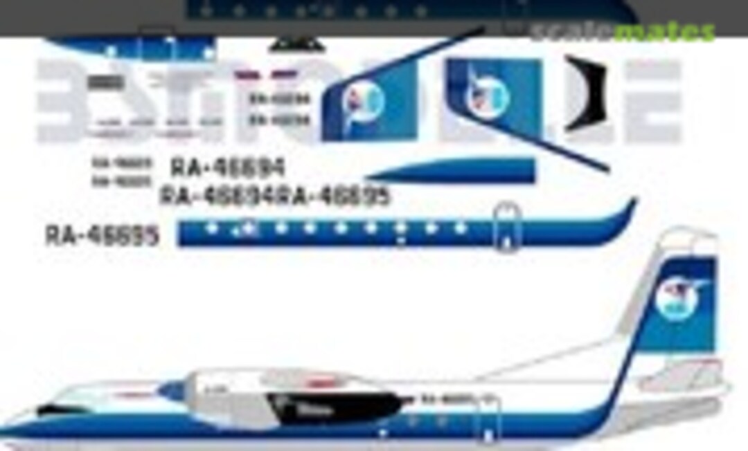 1:72 72038 Antonov An-24RV Yamal decal for aircraft model scale kit (BSmodelle BSM72038) BSM72038