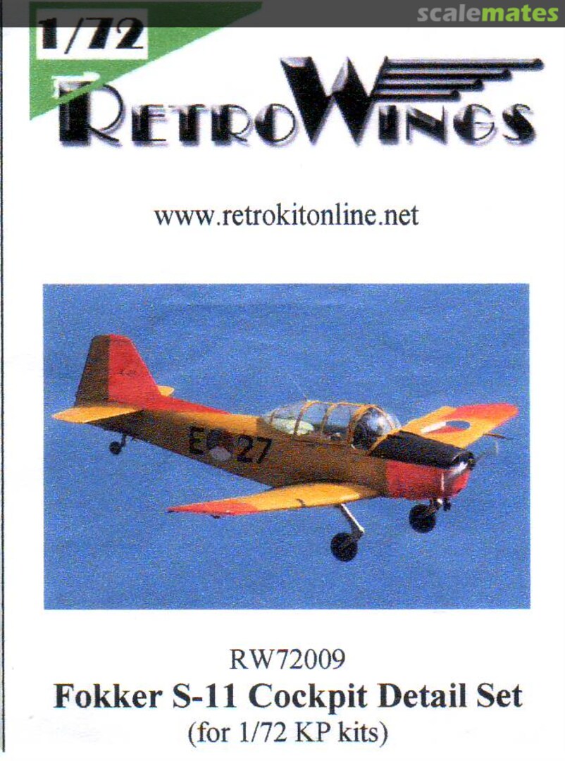 Boxart Fokker S-11 cockpit detail set RW72009 RetroWings Boxart Fokker S-11 cockpit detail set RW72009 RetroWings
